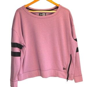 New Era Tri-Blend Fleece Varsity Crew, Lilac‎ Heather Large Academia Cozy Comfy